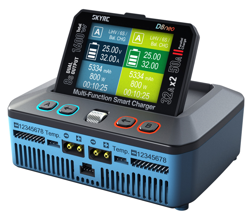 Sky RC SK-100230-01 D8neo Smart Balance Dual Charger 1600W - 3