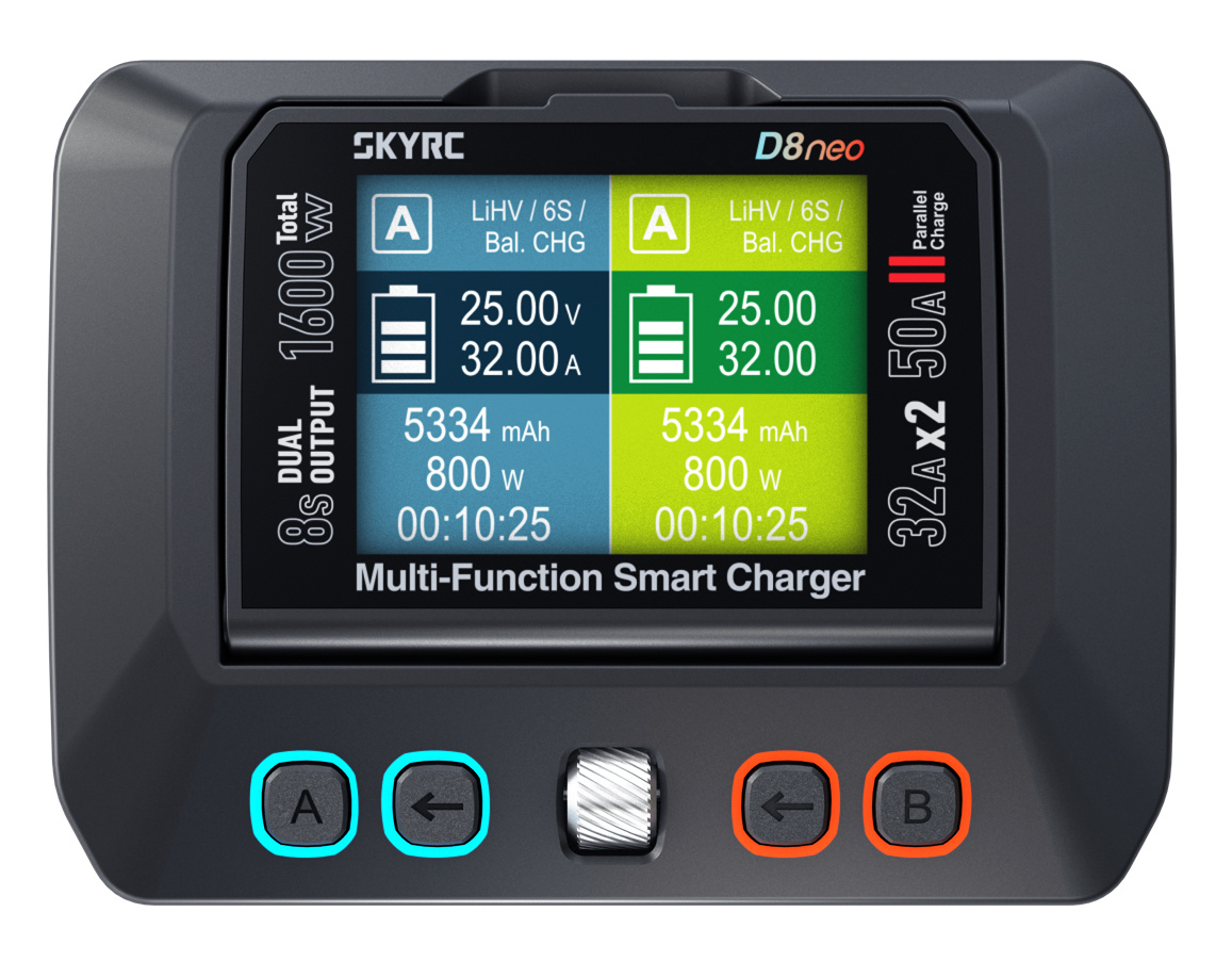 Sky RC SK-100230-01 D8neo Smart Balance Dual Charger 1600W - 5