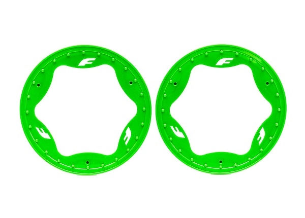 Traxxas 10977-GRN Beadlock Ringar Grön Pro Scale Sand Car Race 3.9" Bak Standard (2)