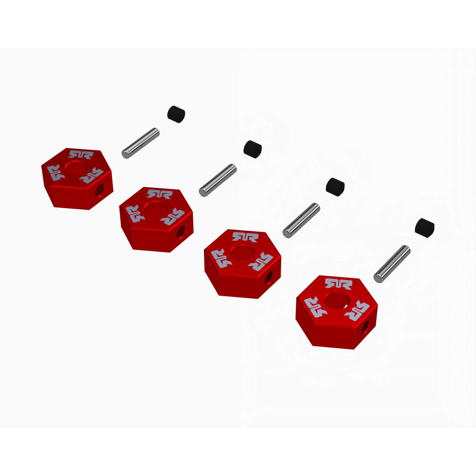 Arrma ARA-2982 12mm Wheel Hex Set Metal (4) Red