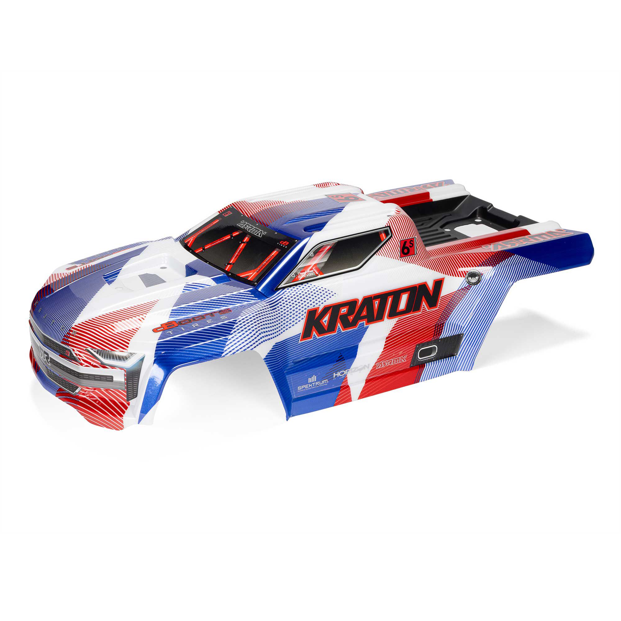 Arrma ARA-3009 1/8 Painted Body with Decals Blue/Red: KRATON 6S BLX V6