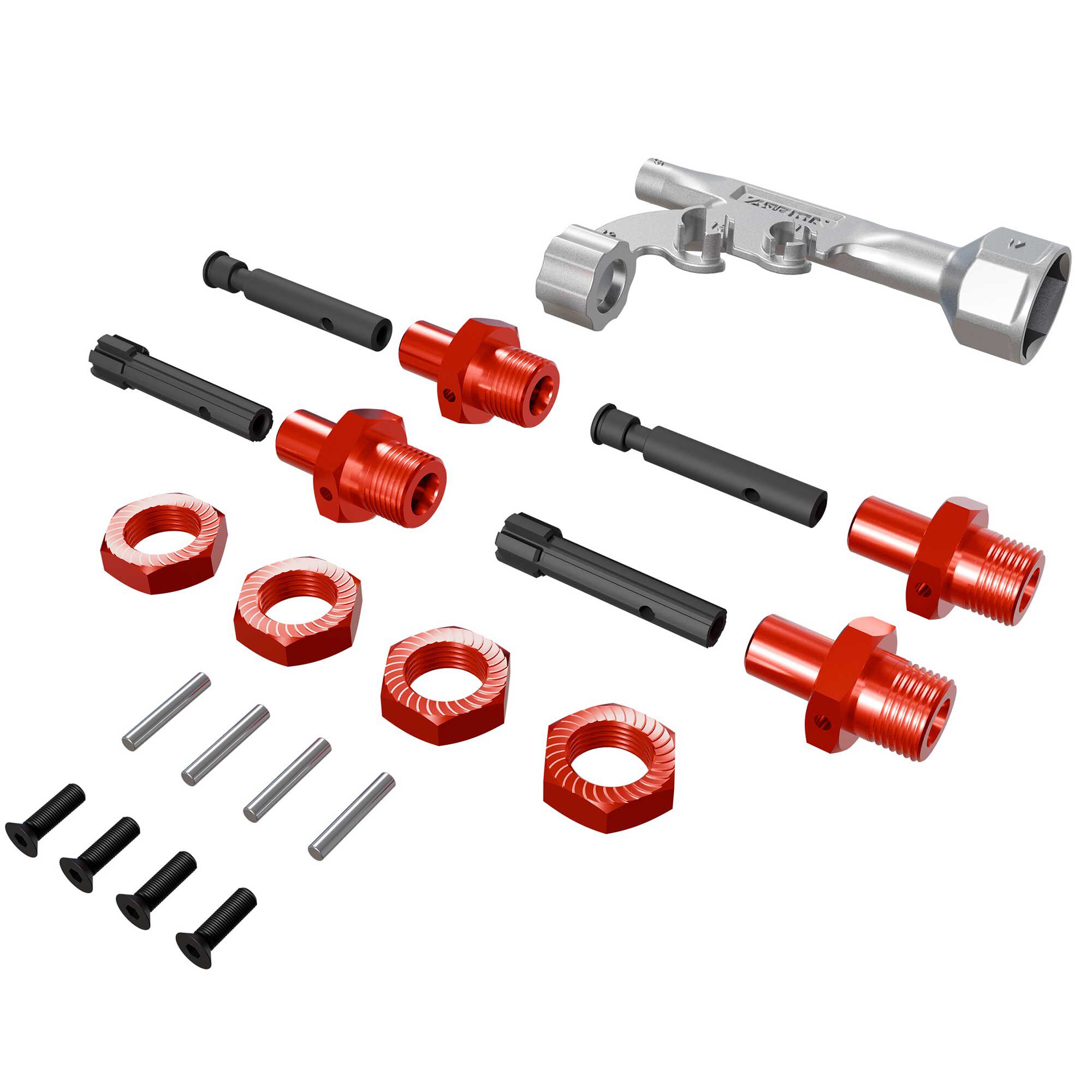 Arrma ARA-3150 17mm Wheel Hex Conversion for Threaded Axles (+10mm Offset)