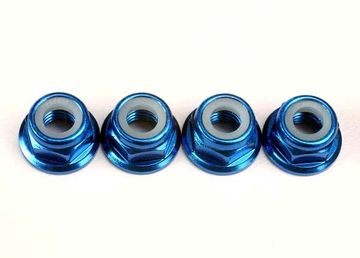 Traxxas 4147X Låsmutter M5 Blå aluminium (4)