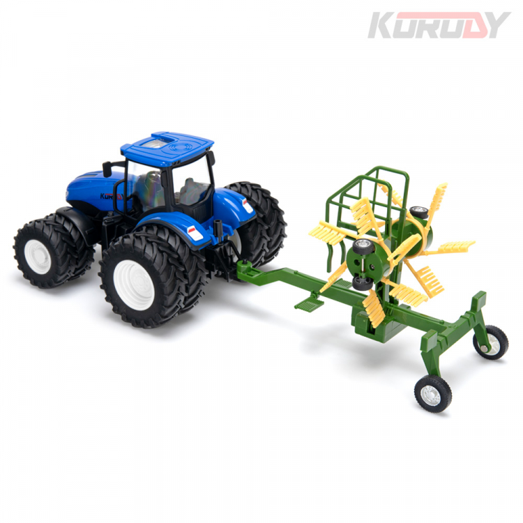 Korody 6637HB Traktor med dubbla hjul och rotorhövändare RC RTR 1:24 - 2