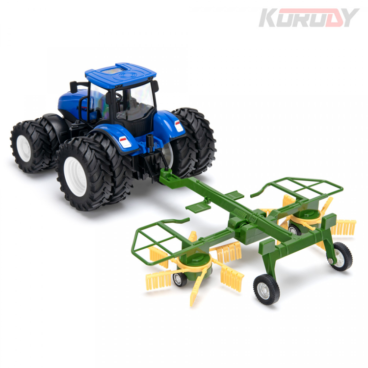 Korody 6637HB Traktor med dubbla hjul och rotorhövändare RC RTR 1:24 - 3