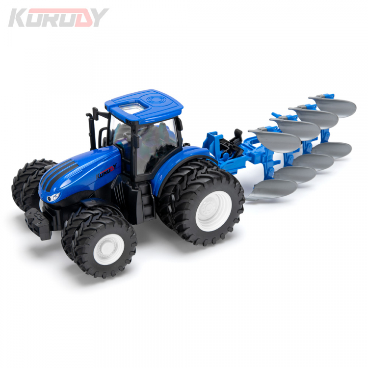 Korody Tractor with double wheels and flip plow RC RTR 1:24 Korody Tractor with double wheels and flip plow RC RTR 1:24