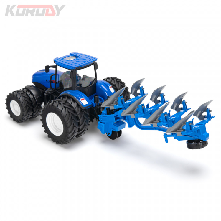 Korody Tractor with double wheels and flip plow RC RTR 1:24 Korody Tractor with double wheels and flip plow RC RTR 1:24