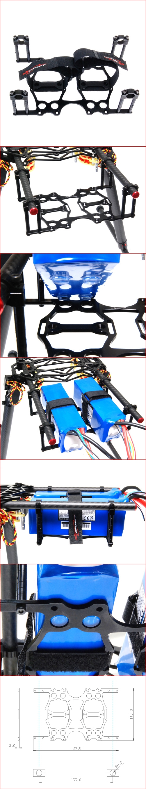 Secraft Battery Holder Landing gear - 2