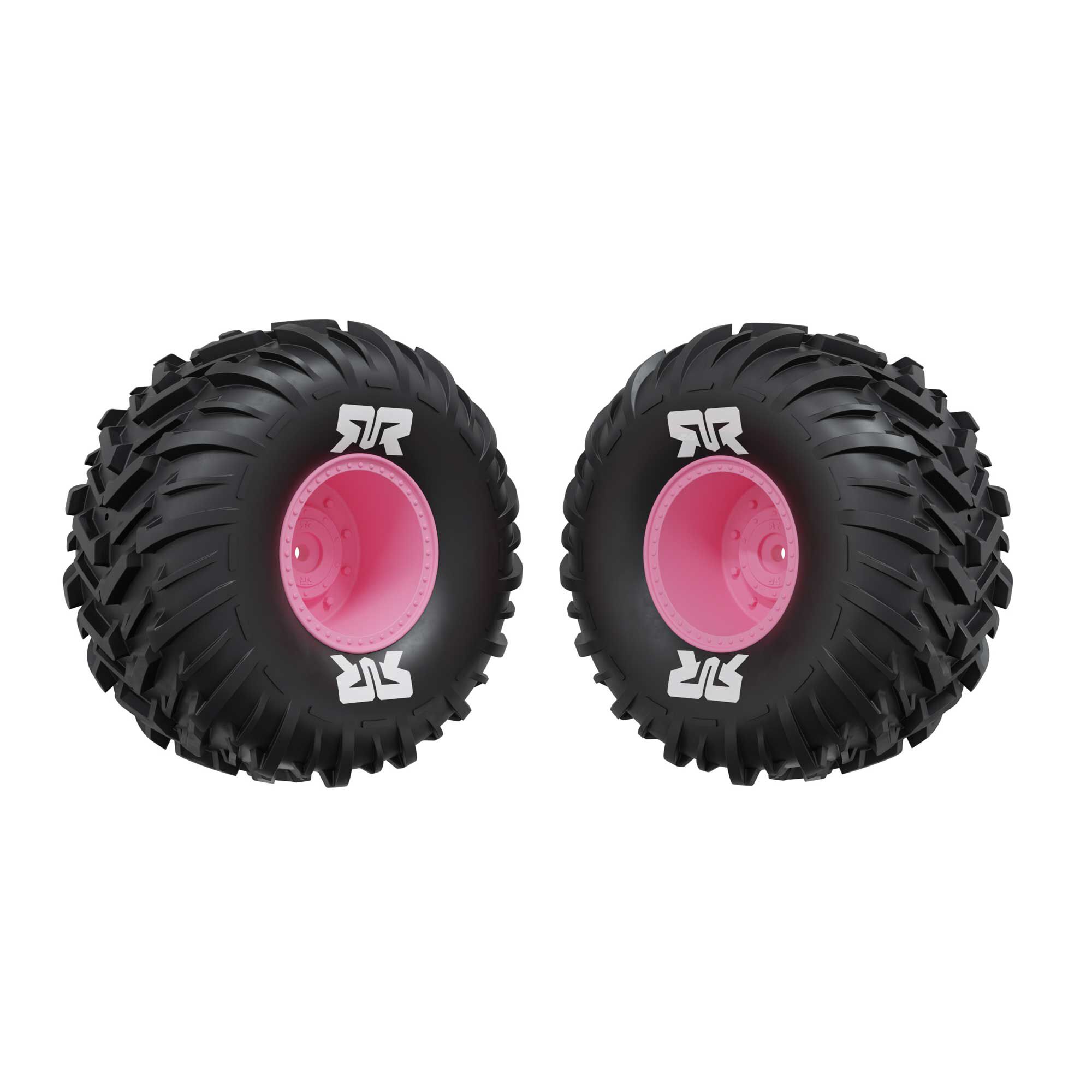 Arrma ARA-3497 dBoots Cut Chevron MT Tire Set Glued Pink