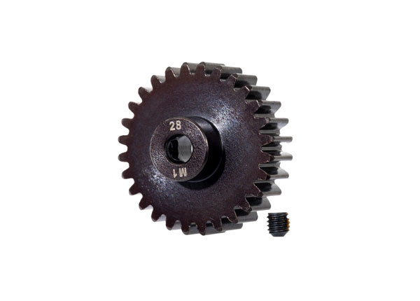 Traxxas 6467 Pinion Gear 28T 1.0M for 5mm Shaft (Machined, Hardened)