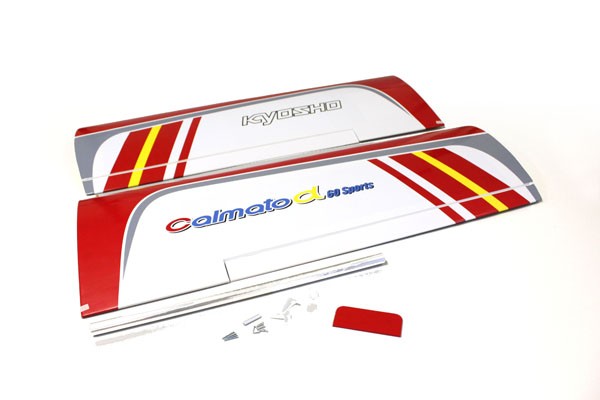 Kyosho A1236-11R Main Wing Set Calmato Alpha 60 Sports - Red