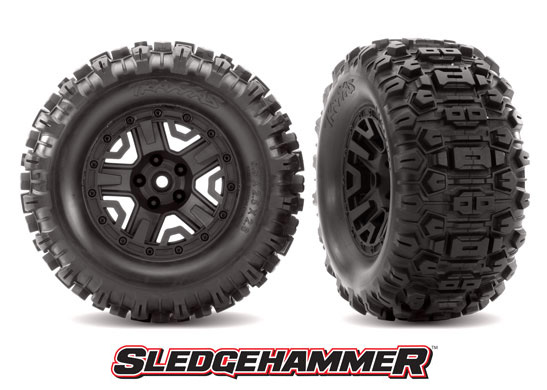 Traxxas 6792 Däck & Fälg Sledgehammer Svart 2.8" 4WD (2) - 2