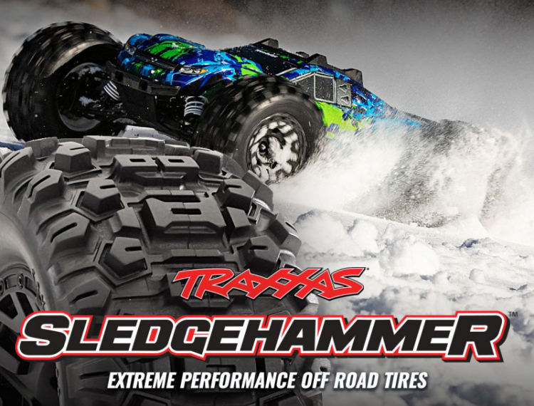 Traxxas 6792 Däck & Fälg Sledgehammer Svart 2.8" 4WD (2) - 4