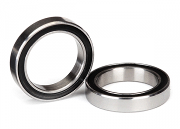 Ball Bearings 15x21x4mm Black Rubber Seal (2)