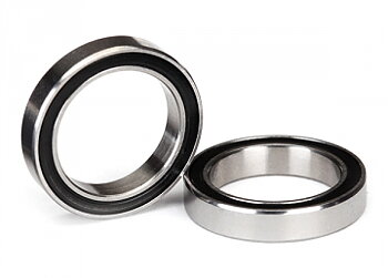 Ball Bearings 15x21x4mm Black Rubber Seal (2)