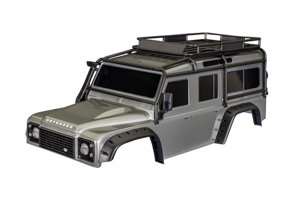 Traxxas 8050-SLVR Body Land Rover Defender Clipless Complete Silver