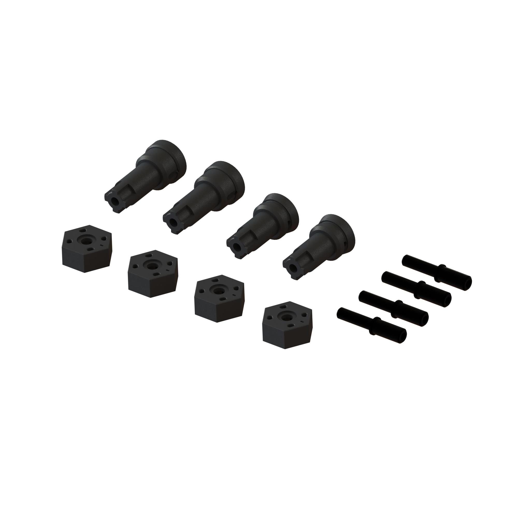 Arrma ARA311229 Wheel Axle and Hub Set B: GROM