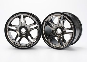 Traxxas 5172A Fälg Split-Spoke Svart Krom (17mm) 3.8" (2)*