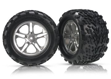 Traxxas 5174A Däck & Fälg Talon/SS Matt Krom (14mm) 3.8" (2)