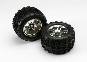 Traxxas 5174R Däck & Fälg Talon/SS Krom (17mm) 3.8" (2)