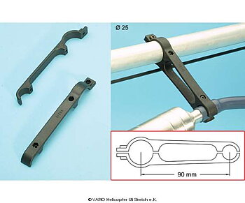 310/1 Tuned pipe holder 25mm, black
