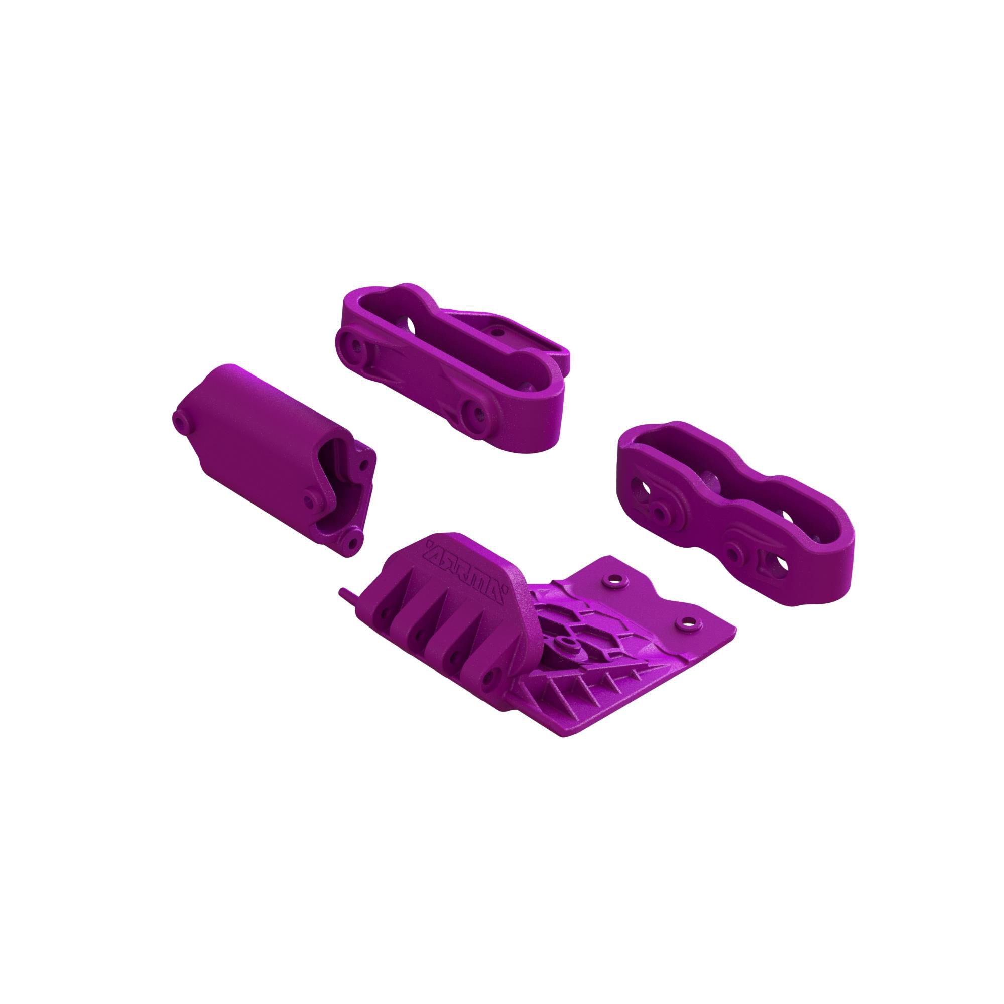 Arrma ARA320769 Lower Skid And Bumper Mount Set Purple