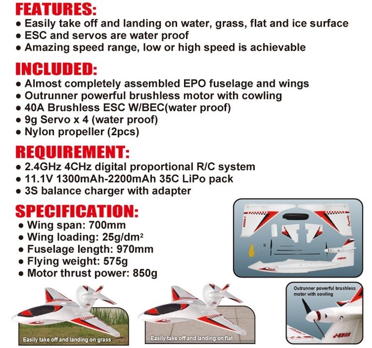Joysway Sjöflygplan Dragonfly RTF 2.4GHz FHSS* - 3