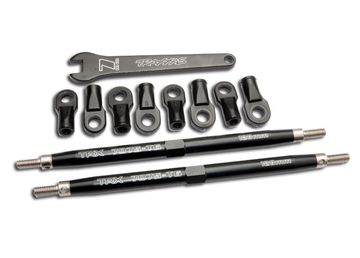 Turnbuckles Complete Toe Link Alu. 128mm Black (2)