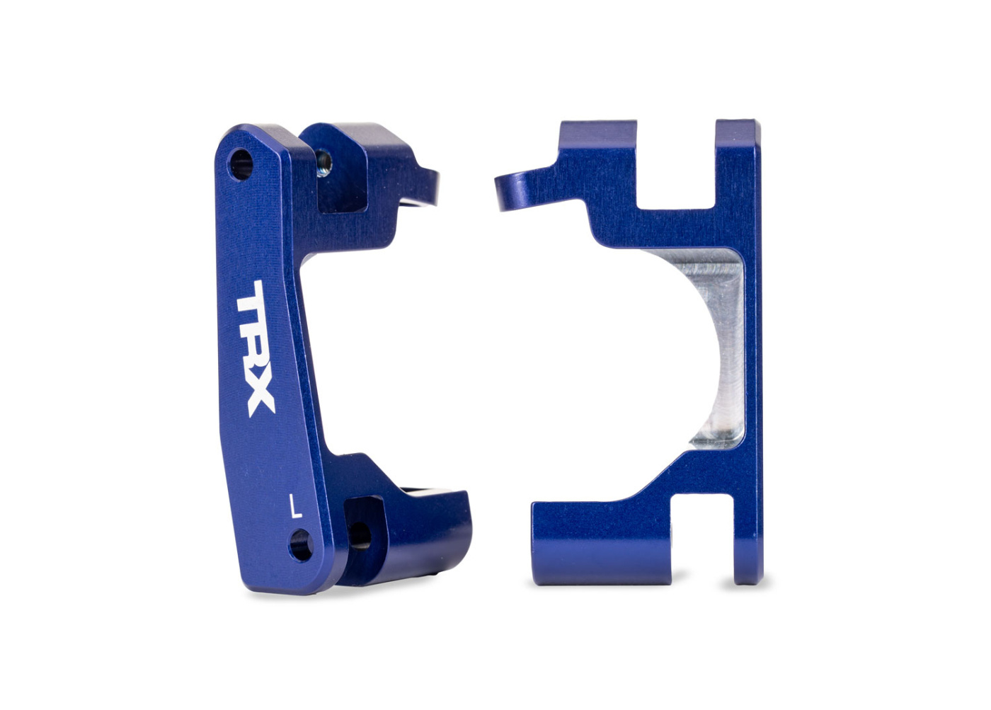 Traxxas 9063-BLUE Caster Blocks Alu Blue (Pair) Raptor R Ultimate, (Upgrade #9080)
