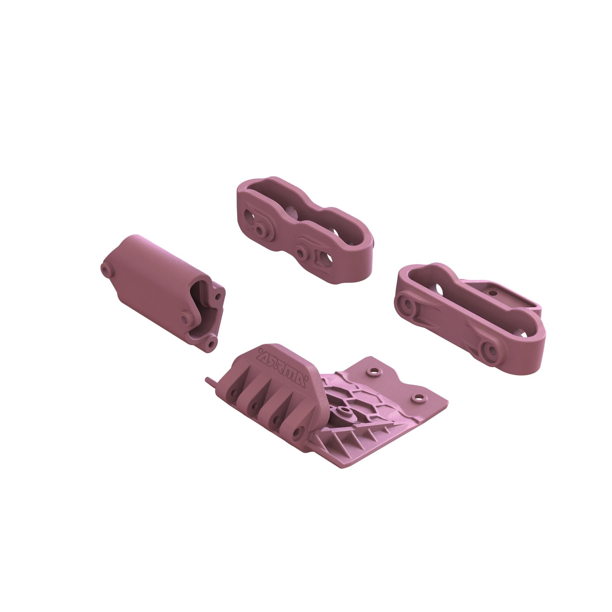 Arrma ARA320783 Lower Skid And Bumper Mount Set Pink