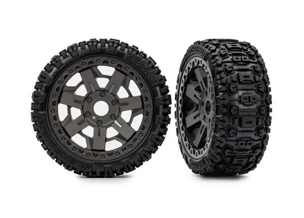 Traxxas 9073 Däck & Fälg Sledgehammer/ Grå 3.0" (2)