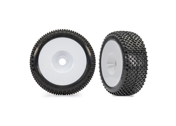 Traxxas 9074-WHT Tires & Wheels Response Pro/ Dish White 3.0" (2)