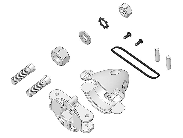 Multiplex Driver, blade support and spinner EasyStar II - 2