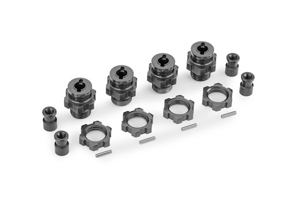 Traxxas 9086-GRAY Hjulnav & Mutter 17mm Alu Grå (4) Jato 4x4