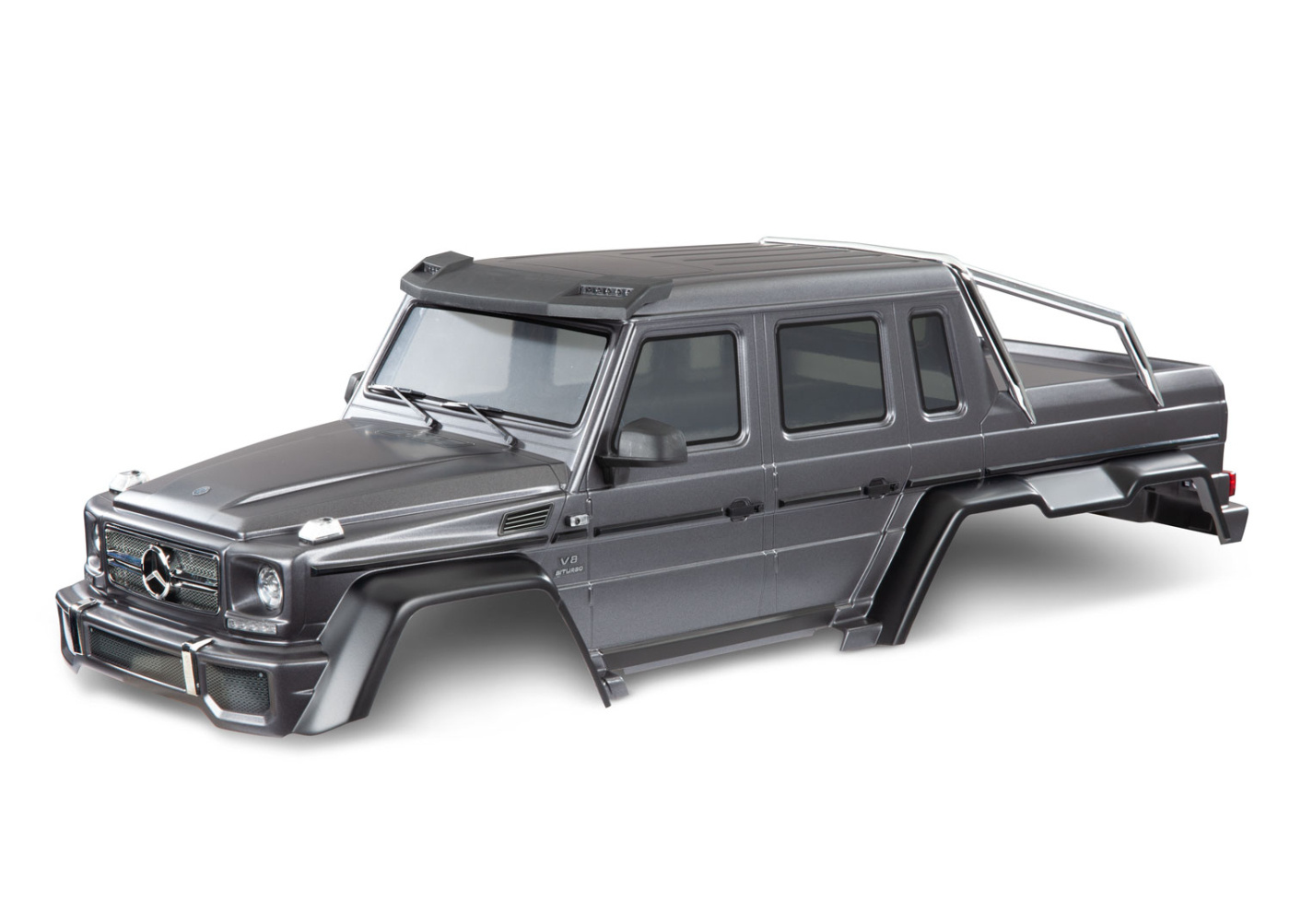 Traxxas 9129-SLVR Body Mercedes G 63 6x6 Clipless Silver