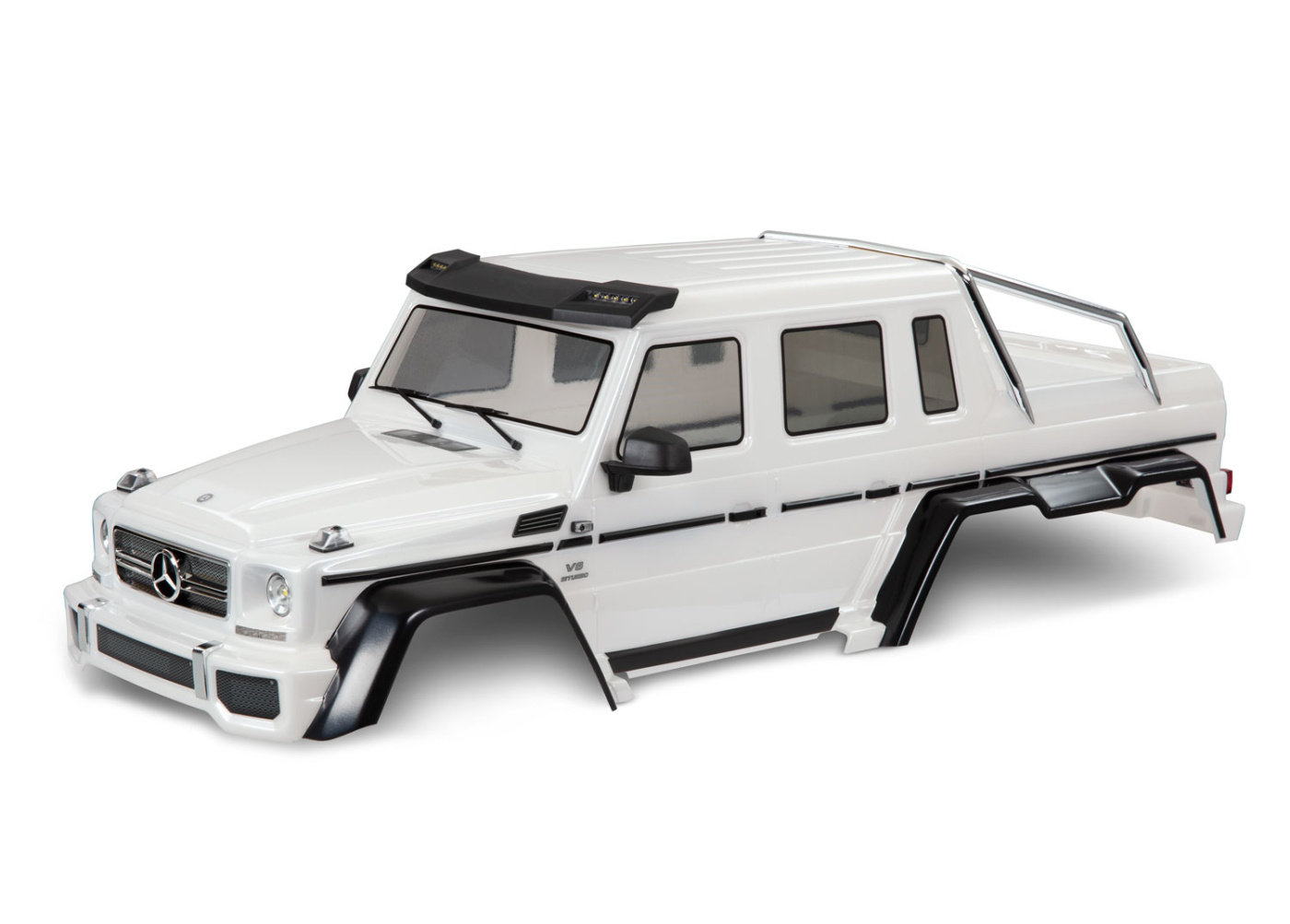 Traxxas 9129-WHT Kaross Mercedes G 63 6x6 Clipless Vit*