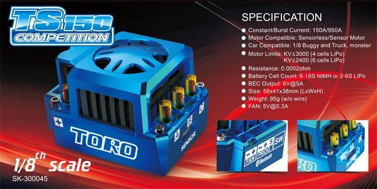 SkyRC TS150 fartreglage Comp. 1/8 Buggy & Truck - 3