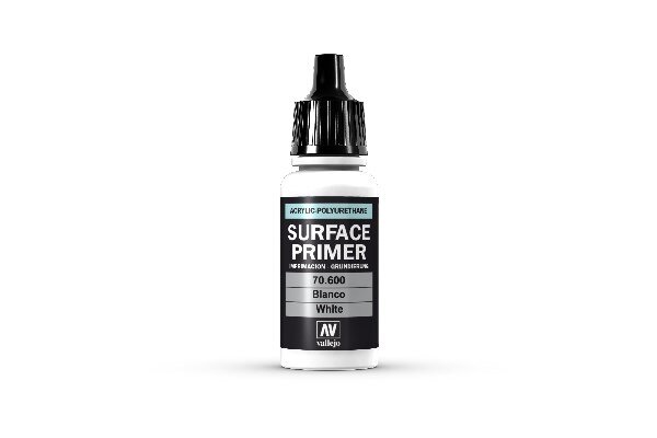 VALLEJO 70600 PRIMER ACRYLIC-POLYURETHANE 17ML.-WHITE