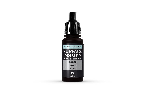 VALLEJO 70602 PRIMER ACRYLIC-POLYURETHANE 17ML.-BLACK