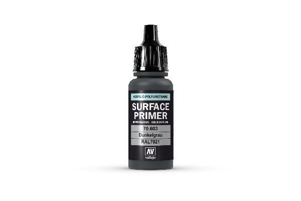 VALLEJO 70603 PRIMER ACRYL. POLYURET. 17ML. SCHWARZGRAU RAL7021