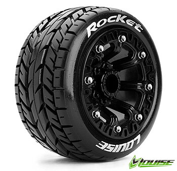 LOUISE RC WORLD LT3188SB Däck & Fälg ST-ROCKET 2,2" Svart Soft (2)