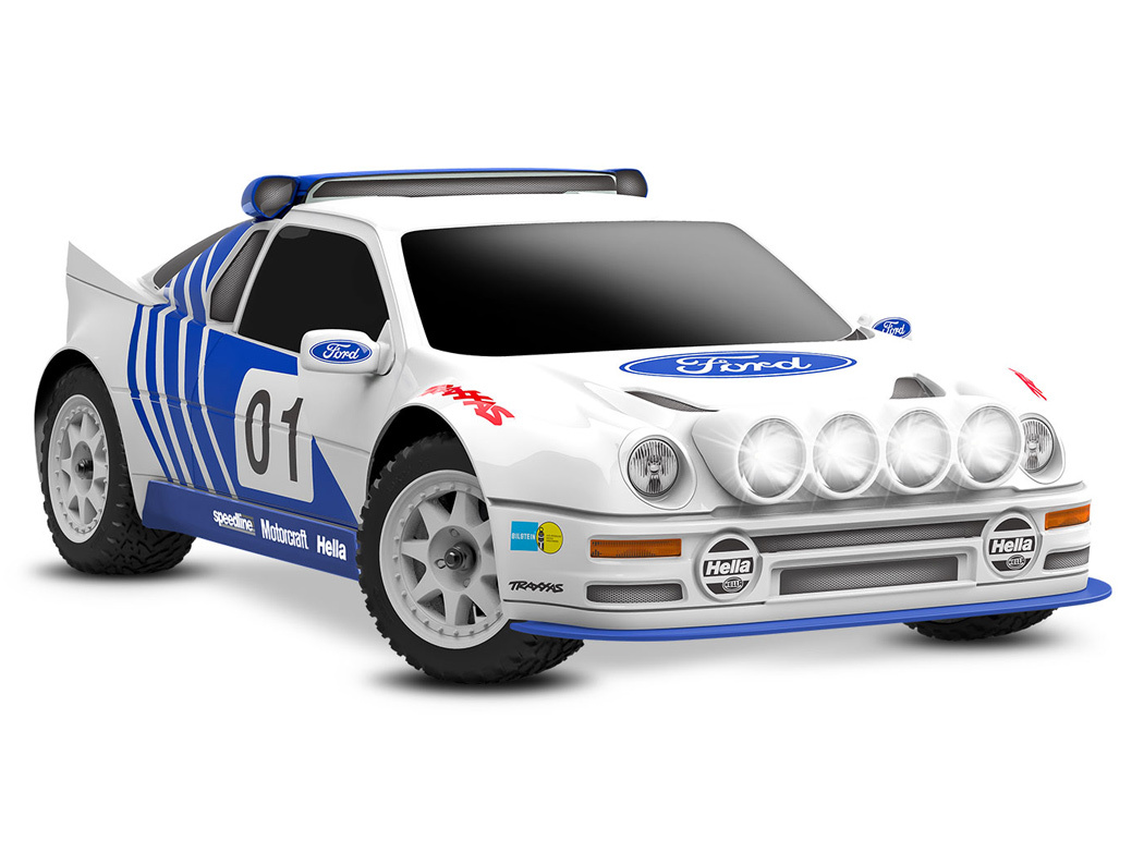 Traxxas Mini Rally Ford RS200 RTR TQi VXL-3s - USB-C Laddare / 2s LiPo - 12