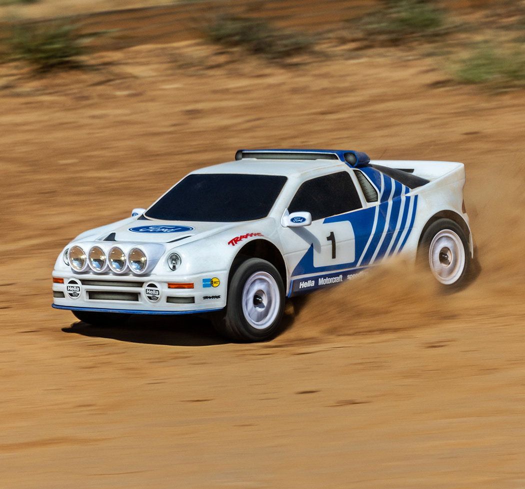 Traxxas Mini Rally Ford RS200 RTR TQi VXL-3s - USB-C Laddare / 2s LiPo - 4