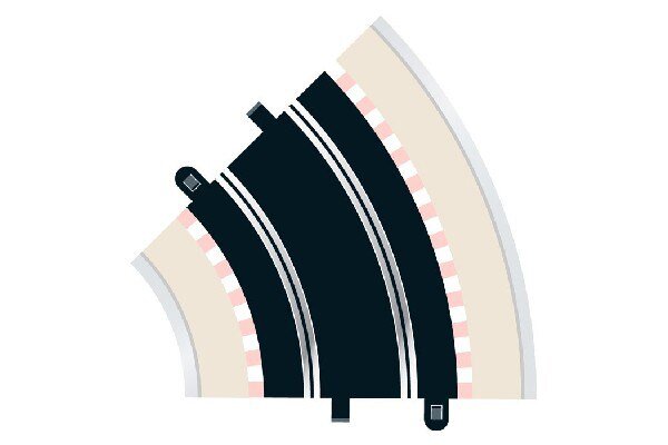 SCALEXTRIC C8206 Rad 2 standard curve 45° (2 per bag) - 2