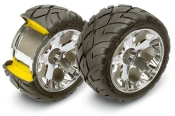 Traxxas 5577R Däck & Fälg Anaconda/All-Star Krom 2.8" (Nitro Fram) (2)