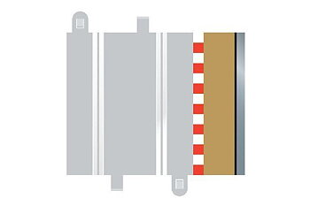 SCALEXTRIC C8223 Borders & Barriers - Half Straight (for C8207)