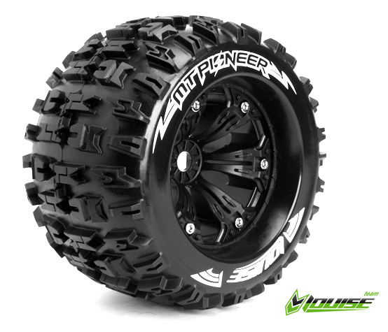 LOUISE RC WORLD LT3218B Däck & Fälg MT-PIONEER 3,8" Svart 0-Offset (2)*