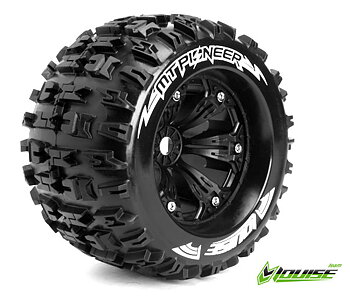 LOUISE RC WORLD LT3218B Däck & Fälg MT-PIONEER 3,8" Svart 0-Offset (2)*