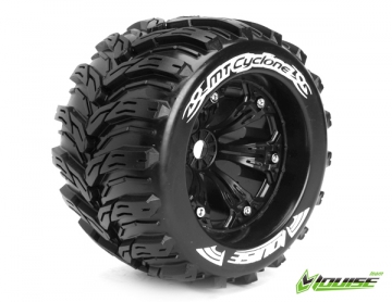 LOUISE RC WORLD LT3220B Däck & Fälg MT-CYCLONE 3,8" Svart 0-Offset (2)