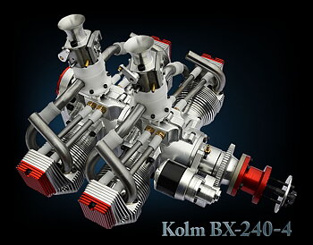 4-Cylinder 4-Stroke Flattwin Engine BX240-4 - With Brushless Starter - With Fuel